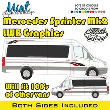 LWB MERCEDES SPRINTER Camper MOTORHOME MK2 Decals Stickers Van Graphics 022