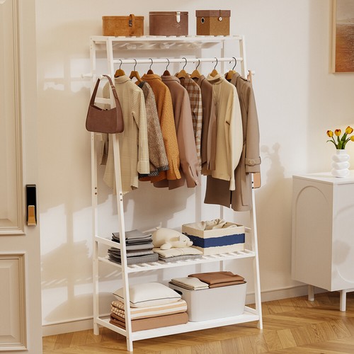 Elegant white bamboo clothes - white,