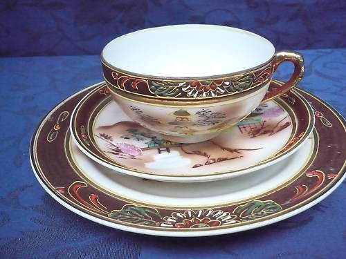 Beautiful tea set motif - beautiful,