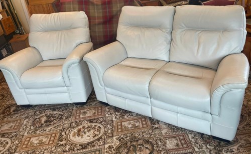 White leather suite - suite, by