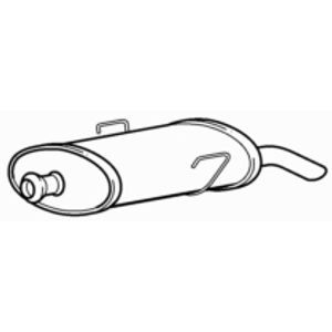 Rear exhaust silencer back - exhaust,