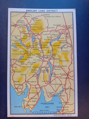 Vintage map postcard - vintage,