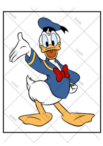 Donald duck pre cut - cut, edible
