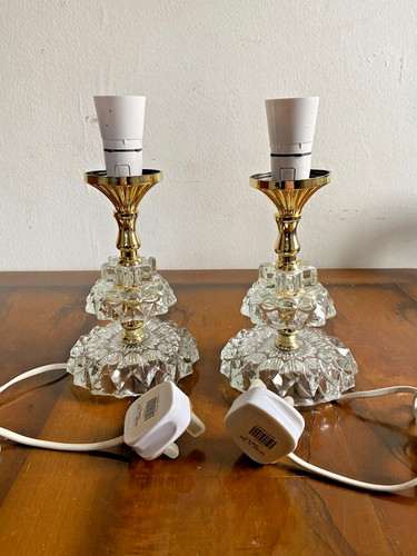 Vintage pair clear glass - clear,