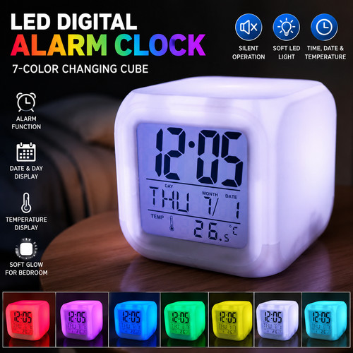 Led digital alarm clock - led,