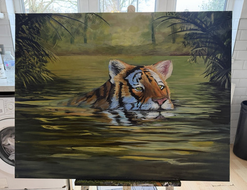 Original large canvas tiger - large,