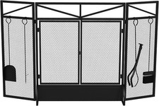 3 Panel Folding Fire Screen