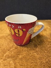 MARTIN WISCOMBE ART- 99 ICE-CREAM COFFEE MUG CUP - ECP DESIGN Glaze Flaw 