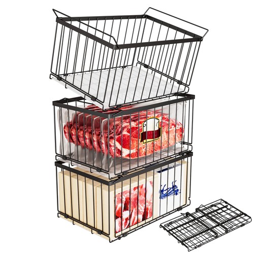 Large freezer organizer bins - large,