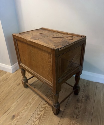 Antique oak wooden sewing - oak,