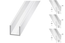 White pvc square profile - white,