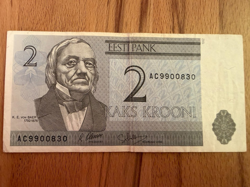 Banknote estonia krona - estonia, 1992