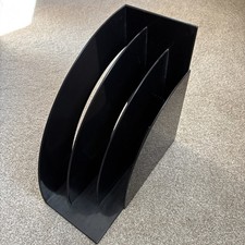 Vintage 1970’s Habitat Crayonne Space Age Plastic Vinyl/Magazine Rack in Black