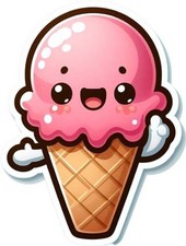 Colour Cute Ice Cream Wall Art