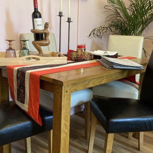 Rectangular wood dining table - rectangular,