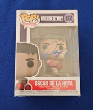 Oscar De La Hoya HOF BOXER SIGNED AUTOGRAPHED FUNKO POP #02 w COA