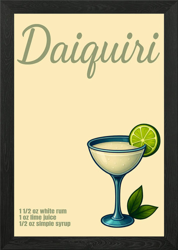 Daiquiri cocktail art print - cocktail,