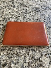 Beautiful Vintage Kincraft brand Leather Cigarette Case, with gold tone