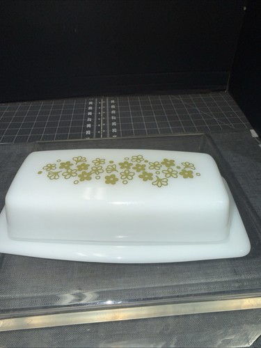 Pyrex white green glass - pyrex,