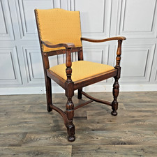 Antique oak armchair - oak, carved