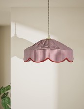M&S Striped Red Scallop Lamp
