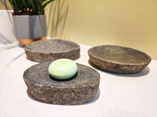 Natural riverstone soap - soap, dish