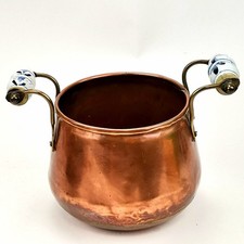 Vintage copper two-handled pot