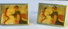 Men's cufflinks, Simon Carter, Karma Sutra design, original box, great condition
