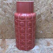 Retro MCM Dickens & Jones Hand Crafted Ceramic Vase Red 24cm House of Fraser