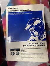 Honda Trx 500 Quad Owners Manual Fm1 Fm2 2014 Onwards