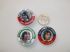 JOEY  DUNLOP LEGENDS BADGES X3   38MM  IN  SIZE