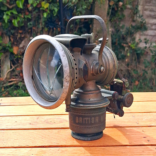 Antique bicycle carbide lamp - antique,