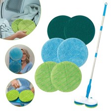 Electric Floating Mop Rechargeable Cordless Floor Cleaner with 6 Cleaning Pads