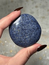 Dumortierite Flat Palmstone Crystal Polished Gemstone Chakra