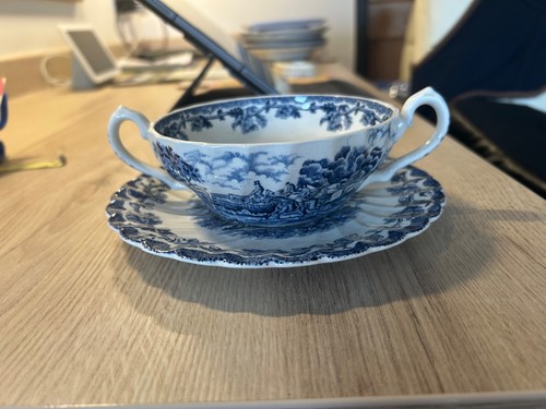 Vintage soup bowl and saucer