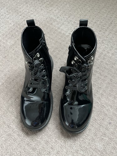 Black paint boots - paint, girls