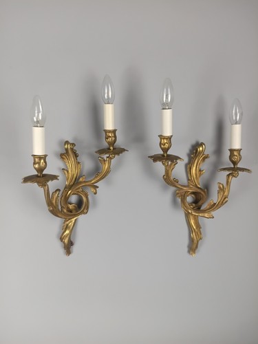 French pair gilded bronze - of,
