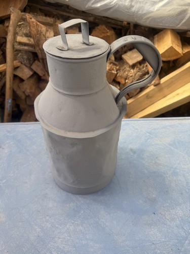 Vintage galvanised milk churn - galvanised,