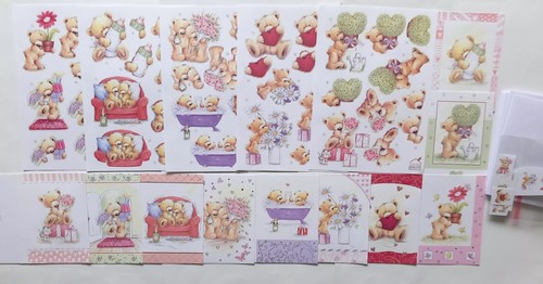 Teddy bear decoupage foiled - bear, &
