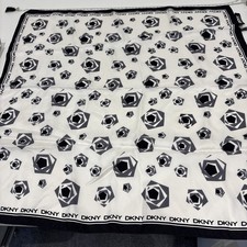 Dkny floral print logo scarf - logo,