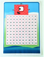 Laminated Number Block 100 Mat for Early Years Education  - Count 1-100 for Kids