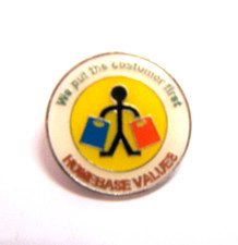 A Vintage HOMEBASE - We Put The Customer First - Enamel Metal Pin Badge