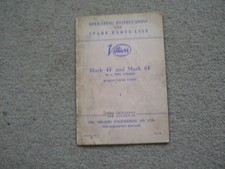 Villiers Mk.4F & 6F instruction book & spare parts list - January 1960....
