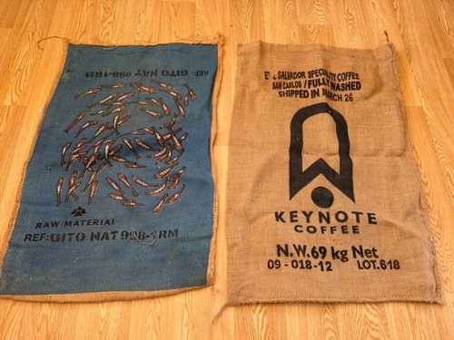 Two used coffee - coffee, sacks