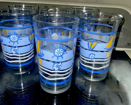 Vintage blue sailboat - blue,