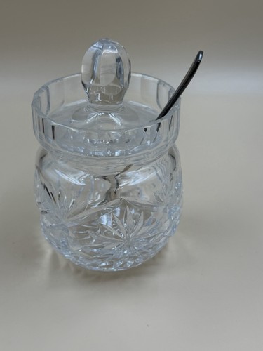 Beautiful cut glass jam - cut,
