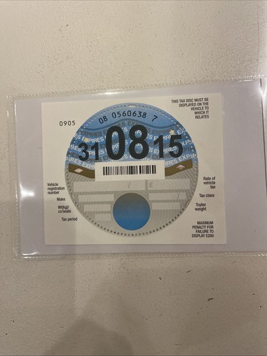 Blank 2015 tax disc - 2015,