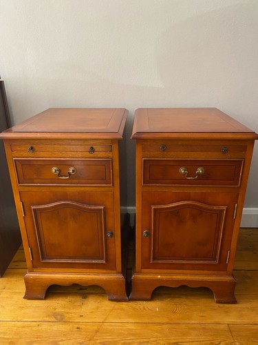Bedside tables pair antique - bedside,