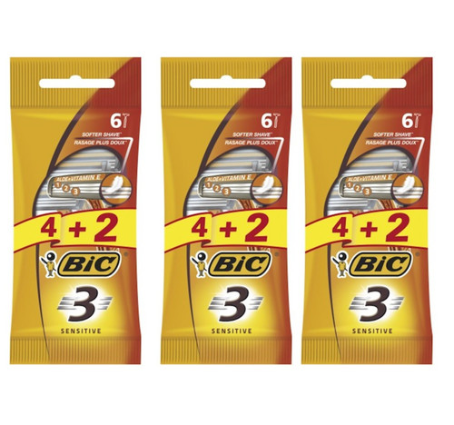 Pack bic 3 sensitive - of, 18
