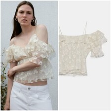 ZARA BNWT Cream Cold Shoulder